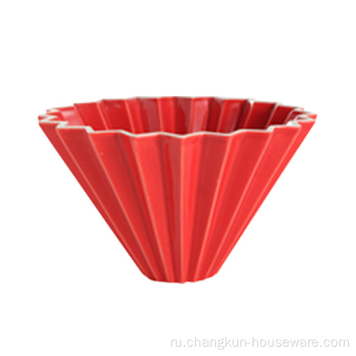 Чашка с фильтром для кофе керамическая капельница в форме оригами